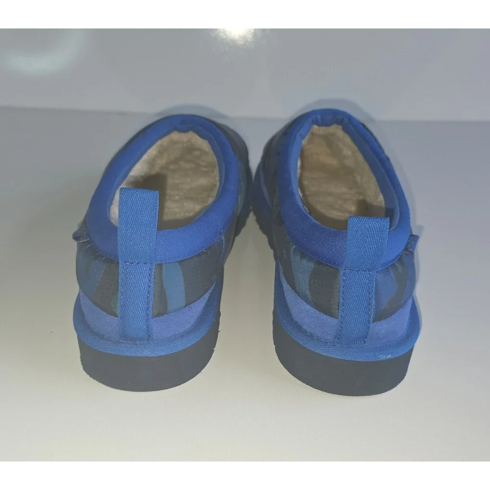 UGG Men's Tasman LTA Cali Topo Slippers Ocean Blue Camo Puff Sz 12 45
